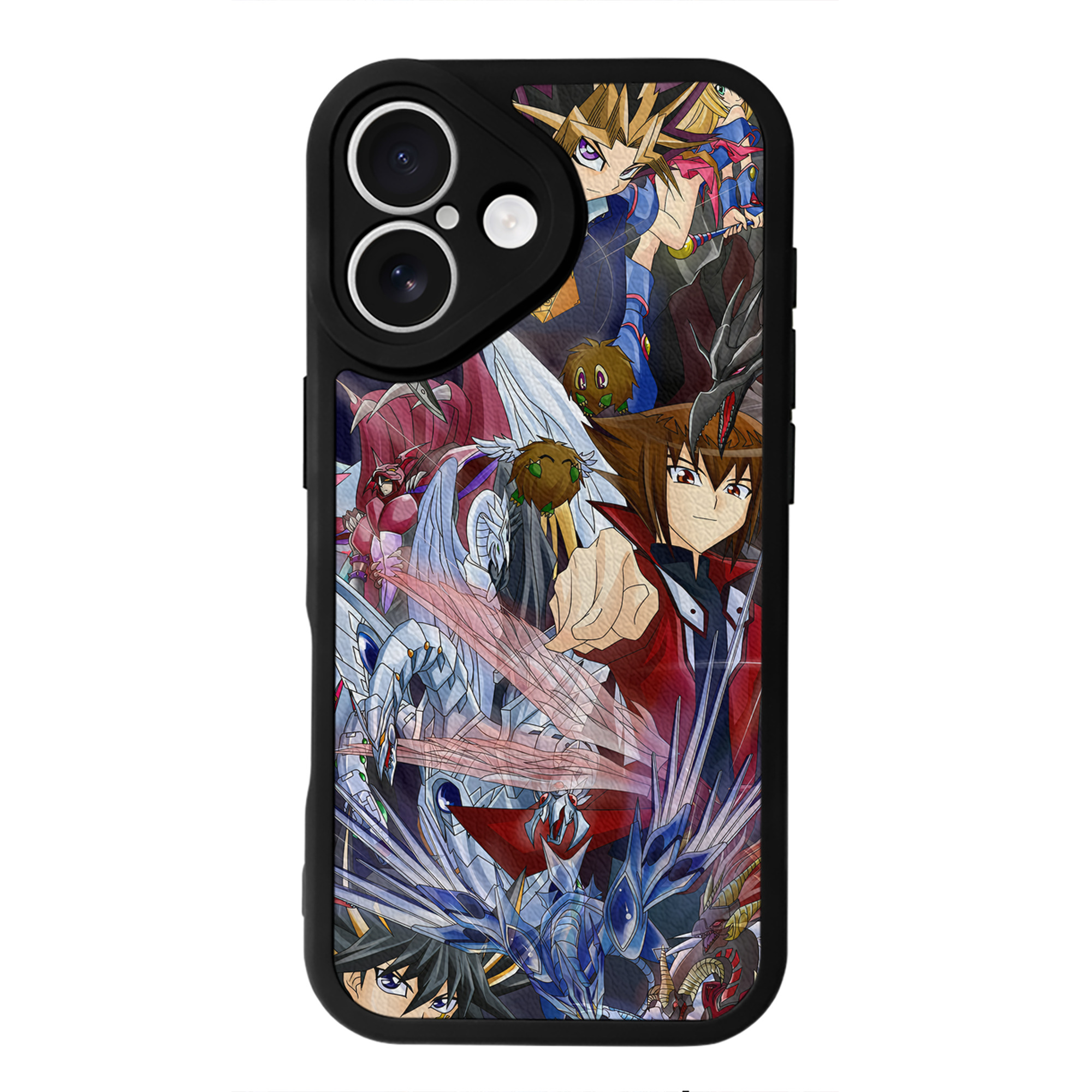 （画像用） 遊☆戯☆王 Yu-Gi-Oh! 【iPhone 16シリーズ対応】シリコンスマホケース（レザー調） 材質：シリコン